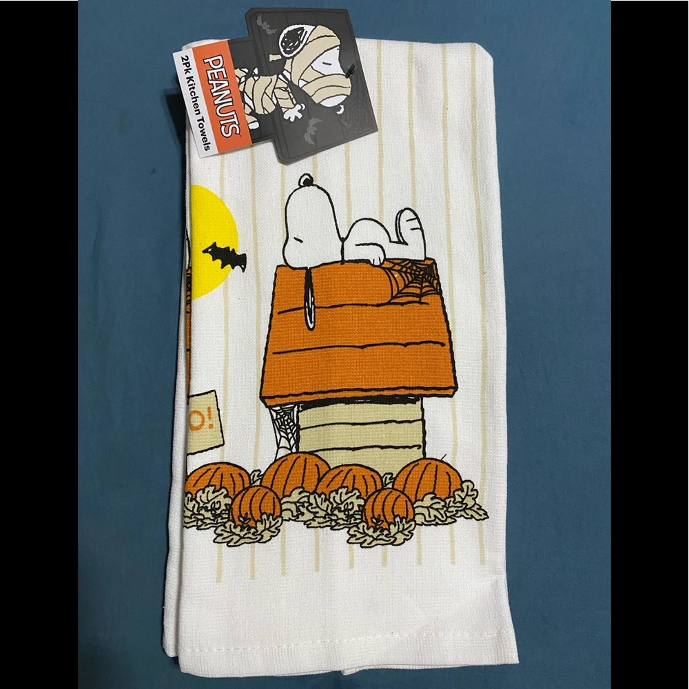 Peanuts happy halloween kitchen towels 16x26"